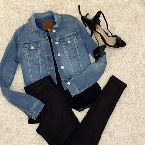 Cropped Light Denim Jacket